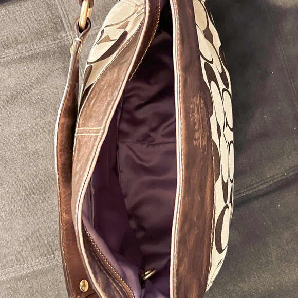 Coach Metallic Brown and Tan Zoe bag - Picture 6 of 7